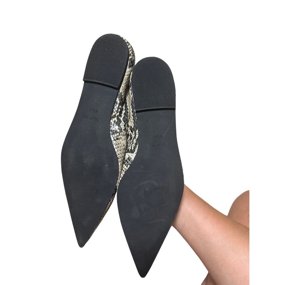 Steve Madden NEW Snake Print Pointed Toe V Cut Flats Sz 6.5 $110 - Picture 2 of 6